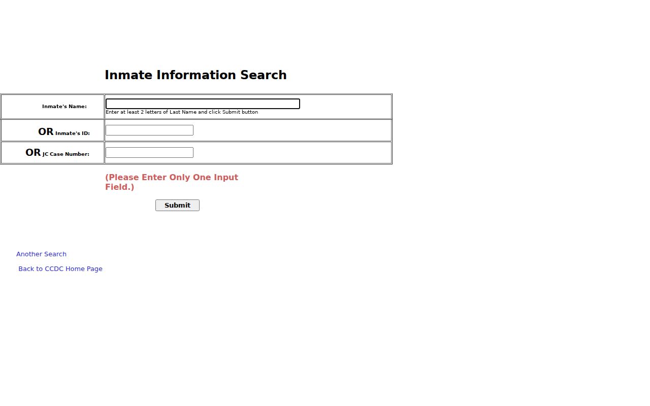 Whitney people search through Clark County current inmate records