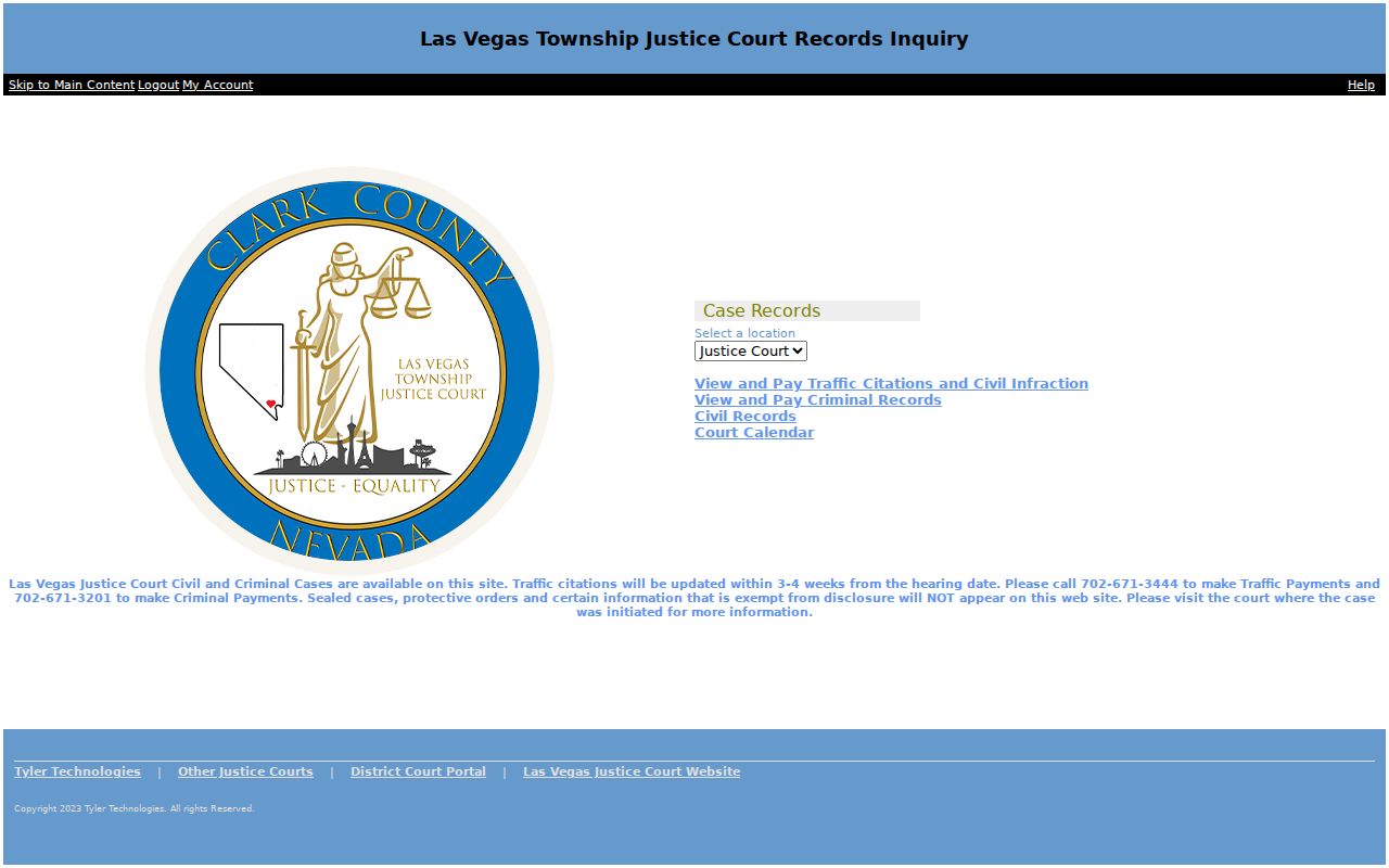 Whitney people lookup using Las Vegas Justice Court case search